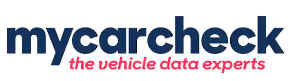 Mycarcheck logo with tagline 'the vehicle data experts' on a white background